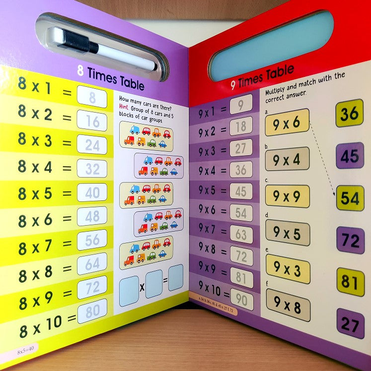 My Big Wipe And Clean Book of Times Tables for Kids : Fun With Maths by ...
