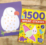 1500 Mosaic Stickers Book 3 with Colouring Fun - Sticker Bok for Kids Age 4 - 8 years