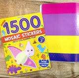 1500 Mosaic Stickers Book 3 with Colouring Fun - Sticker Bok for Kids Age 4 - 8 years