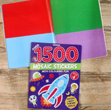 1500 Mosaic Stickers Book 4 with Colouring Fun - Sticker Book for Kids Age 4 - 8 years
