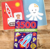 1500 Mosaic Stickers Book 4 with Colouring Fun - Sticker Book for Kids Age 4 - 8 years