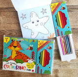 Cute Toddlers Colouring Fun Book 1 with 6 Colour Pencils