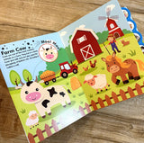 Farm Animals Sound Book for Kids - 5 Click Buttons, Baby Learning & Intelligence Fun Colorful Board Book - Ages 1+