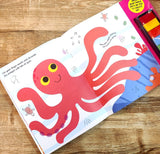 Fingerprint Art Activity Book for Children - Ocean with Thumbprint Gadget