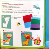 1500 Mosaic Stickers Book 1 with Colouring Fun - Sticker Book for Kids Age 4 - 8 years