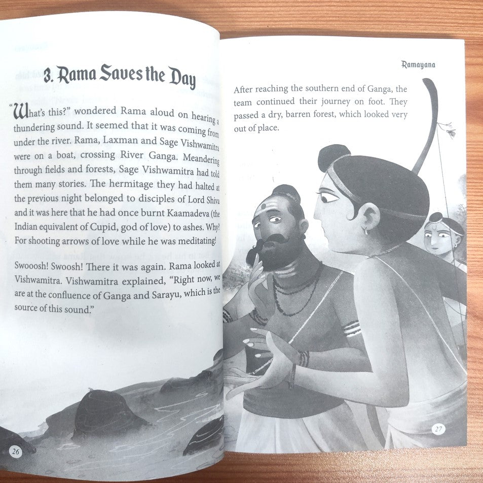 Illustrated Ramayana For Children (Black and White) by Wonder House ...