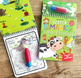 Water Magic Farm Animals- With Water Pen - Use over and over again Spiral-bound – Coloring Book