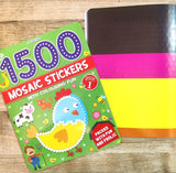 1500 Mosaic Stickers Book 1 with Colouring Fun - Sticker Book for Kids Age 4 - 8 years
