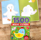 1500 Mosaic Stickers Book 1 with Colouring Fun - Sticker Book for Kids Age 4 - 8 years
