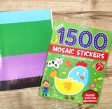 1500 Mosaic Stickers Book 1 with Colouring Fun - Sticker Book for Kids Age 4 - 8 years