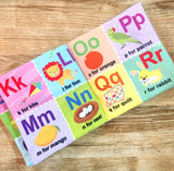 Baby My First Cloth Book ABC with Squeaker and Crinkle Paper, Non-Toxic Early Educational Toy for Toddler, Infants