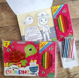 Cute Toddlers Colouring Fun Book 4 with 6 Colour Pencils