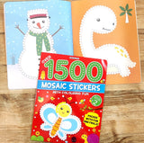 1500 Mosaic Stickers Book 2 with Colouring Fun - Sticker Book for Kids Age 4 - 8 years