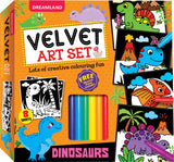 Velvet Art Set (Dinosaurs) With 10 Free Sketch Pens