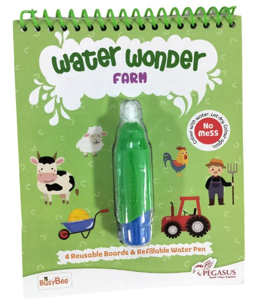 Water Wonder Farm (Reusable Water Magic Coloring Book For Kids