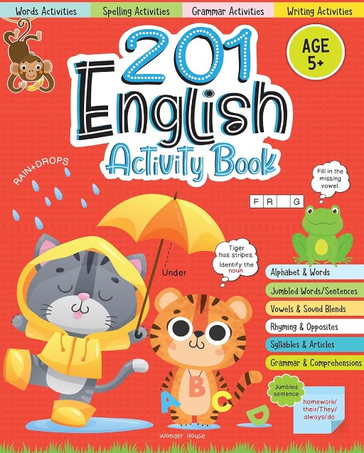 201 English Activity Book - Fun Activities and Grammar Exercises For Children