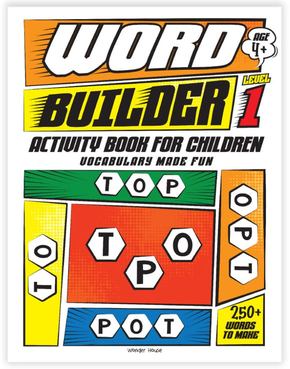 Word Builder Activity Book For Children - Make Meaningful Words With The Given Letters - Level 1