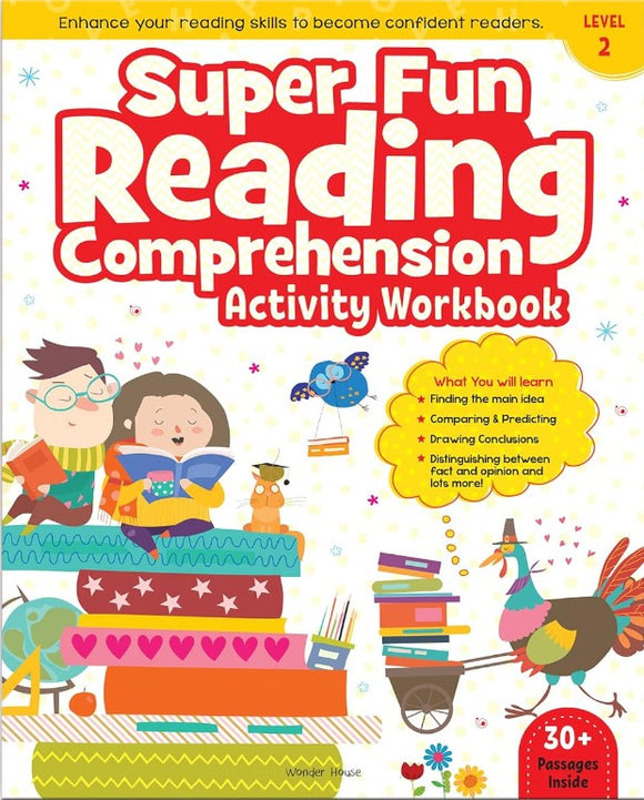 Super Fun Reading Comprehension - Activity Workbook For Children - Level 2