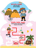 Step into the Pirates World - Activity and Colouring Fun Book for Age 4+