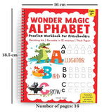 Wonder Magic - Pack of 4 Books Interactive Learning Set: Maths, Drawing, Numbers & Alphabet | Ages 3-6 | 6+ Hours of Skill-Building Fun