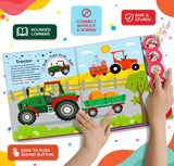 Noisy Vehicles Sound Book for Kids - 5 Click Buttons, Sound & Picture Book for Toddlers | Interactive Music Book for Kids - Ages 1+