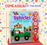 Noisy Vehicles Sound Book for Kids - 5 Click Buttons, Sound & Picture Book for Toddlers | Interactive Music Book for Kids - Ages 1+