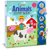 Farm Animals Sound Book for Kids - 5 Click Buttons, Baby Learning & Intelligence Fun Colorful Board Book - Ages 1+