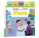 Seek And Find - Places : Early Learning Board Books With Tabs