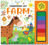Fingerprint Art Activity Book for Children - Farm with Thumbprint Gadget