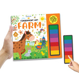 Fingerprint Art Activity Book for Children - Farm with Thumbprint Gadget