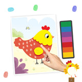 Fingerprint Art Activity Book for Children - Farm with Thumbprint Gadget