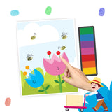 Fingerprint Art Activity Book for Children - Garden with Thumbprint Gadget