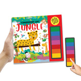 Fingerprint Art Activity Book for Children - Jungle with Thumbprint Gadget