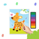 Fingerprint Art Activity Book for Children - Jungle with Thumbprint Gadget