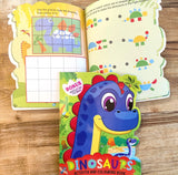 Dinosaur Activity and Colouring Book - Die Cut Animal Shaped Book