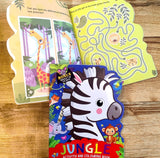 Jungle Activity and Colouring Book - Die Cut Animal Shaped Book