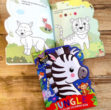Jungle Activity and Colouring Book - Die Cut Animal Shaped Book