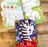 Jungle Activity and Colouring Book - Die Cut Animal Shaped Book