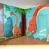 Slide And See - Meet The Dinos : Sliding Novelty Board Book for Kids
