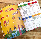 Flags of the World - Sticker Coloring Activity Book For Children : Continent, Country, Capital, Language and Currency