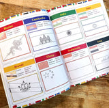 Flags of the World - Sticker Coloring Activity Book For Children : Continent, Country, Capital, Language and Currency
