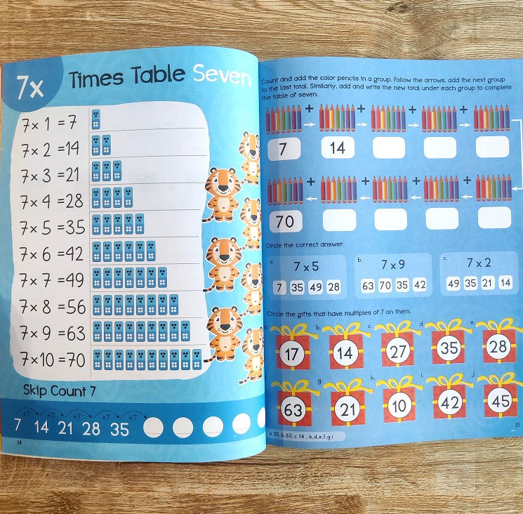 Multiplication Table Copy Book My First Times Tables Activity Book : Multiplication Tables From 1 - 20 ...