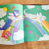 Ride A Unicorn and Chase The Rainbow - Sticker Coloring Book With 100+ Stickers