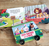 Zoo Safari on the Bus - A Shaped Board book with Wheels