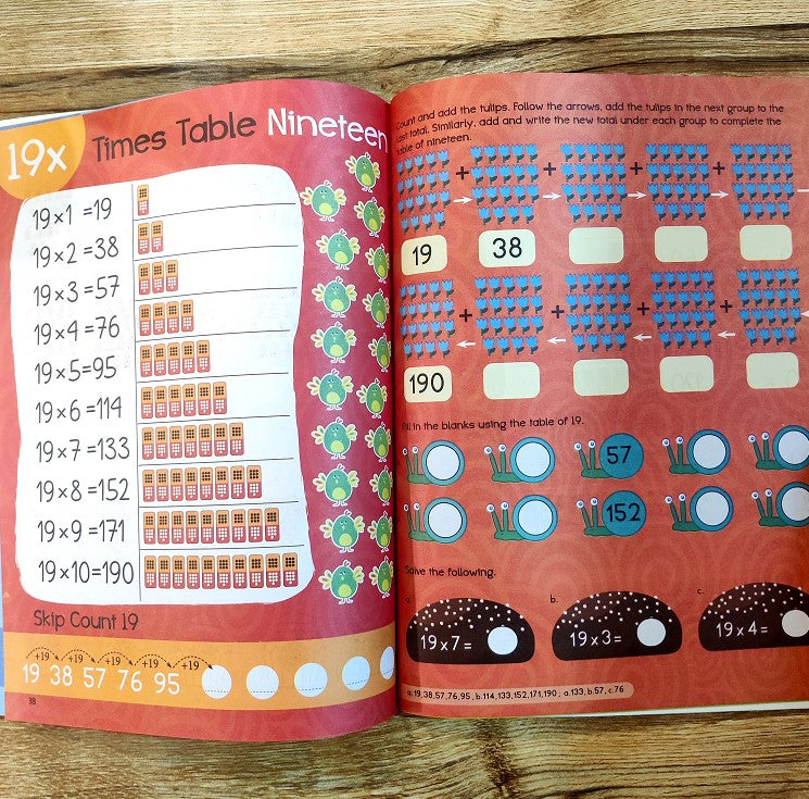 My First Times Tables Activity Book : Multiplication Tables From 1 - 20 ...