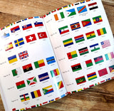 Flags of the World - Sticker Coloring Activity Book For Children : Continent, Country, Capital, Language and Currency