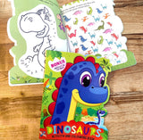 Dinosaur Activity and Colouring Book - Die Cut Animal Shaped Book