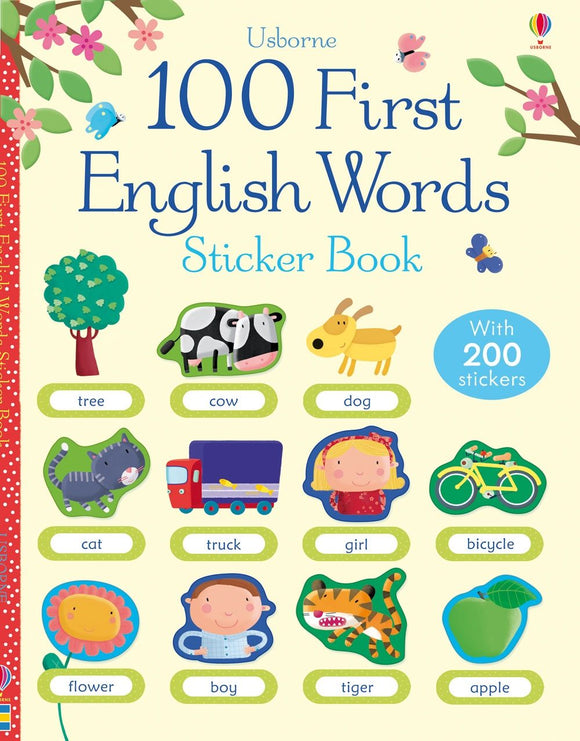 100 First English Words Sticker Book by Felicity Brooks & Mairi Mackinnon