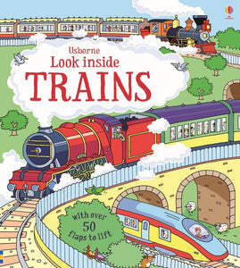 Look inside trains (Usborne Flap Books) by Alex Frith