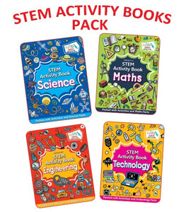 STEM Activity 4 Books Pack - Science, Technology, Engineering, Maths by Dreamland Publications